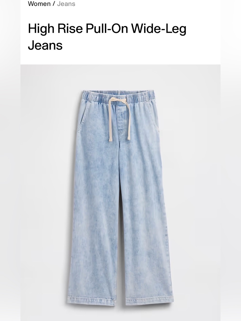 VIRAL ✨ Gap high rise wide leg pull on jeans